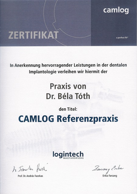 Dr. Tóth Béla camlog